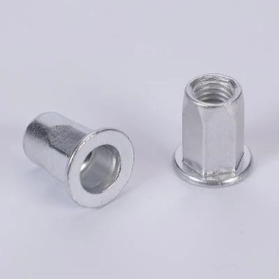 Flat Head Half Hex 'Mele Aluminium Rivet Nuts